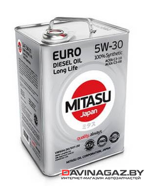 Моторное масло - MITASU EURO PAO LL III OIL 5W30, 6л / MJ-2106