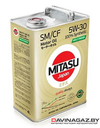 Моторное масло - MITASU MOLY-TRiMER SM/CF 5W30, 4л / MJ-M114