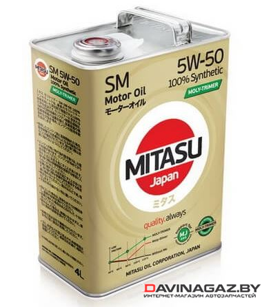 Моторное масло - MITASU MOLY-TRiMER SM 5W50, 4л / MJ-M134