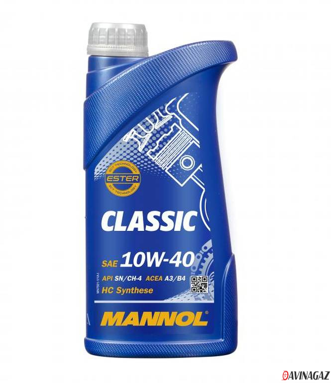 Масло моторное полусинтетическое - MANNOL 7501 Classic 10W40, 1л (33 / MN7501-1)