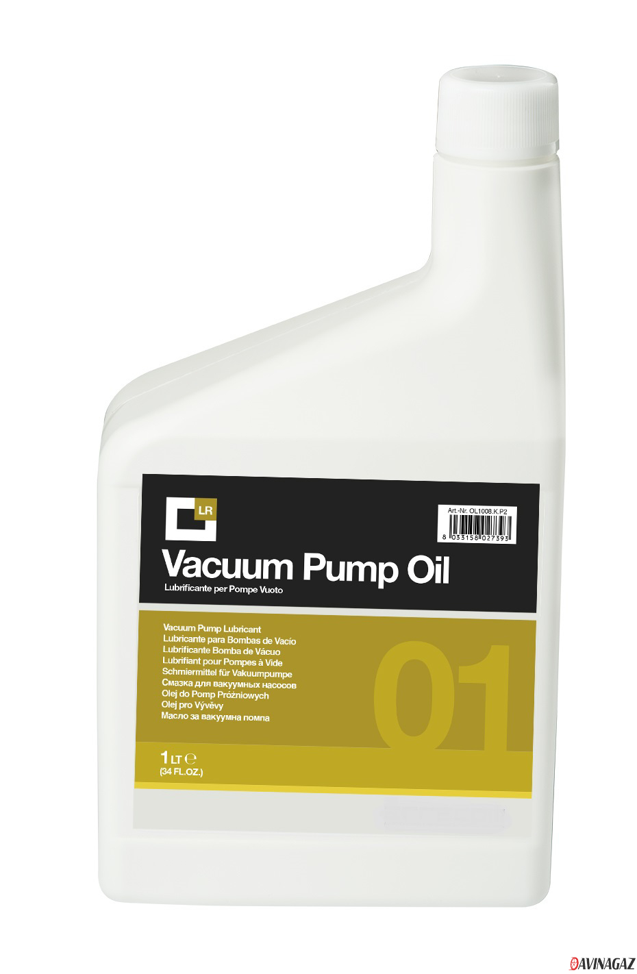 Компрессорное масло - ERRECOM Vacuum Pump Oil, 1л (OL1008.K.P2)