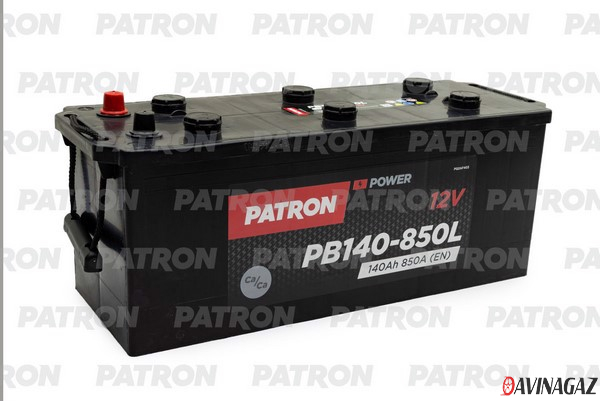 Аккумулятор для коммерческой техники - PATRON POWER 12V 140AH 850A (L+) B3 513x189x223mm / PB140-850L