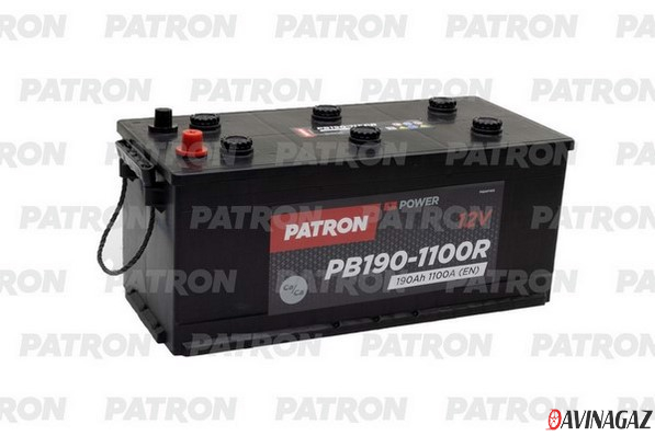 Аккумулятор для коммерческой техники - PATRON POWER 12V 190AH 1100A ETN 4(R+) B3 513x223x223mm / PB190-1100R