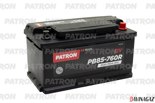 Аккумулятор - PATRON PLUS 12V 85AH 760A (R+) B13 315x175x175mm / PB85-760R