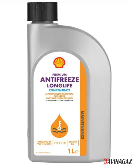 Антифриз концентрированный - Shell Premium Antifreeze Longlife Concentrate 774 D-F G12+, 1л (фиолетовый)
