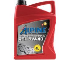 Масло моторное синтетическое - Alpine RSL 5W-40, 4л