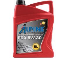 Масло моторное синтетическое - Alpine PSA 5W30, 5л